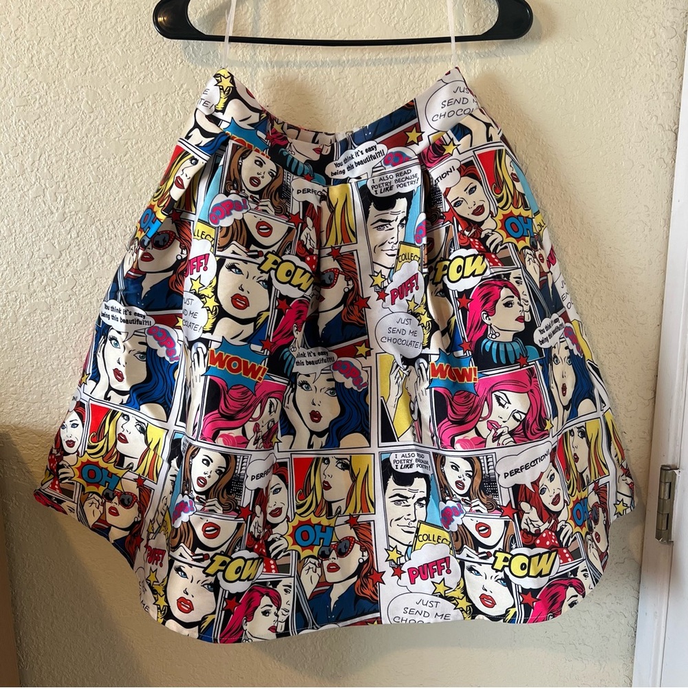 Comic Book A Line Skirt